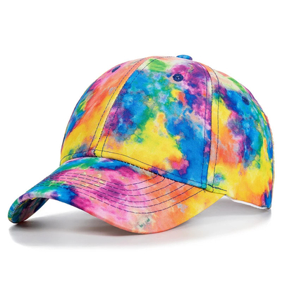Προσαρμοσμένη μόδα Hip Hop 6 Panel Tie Dye Baseball Hat Cap High Crown Irregular Print Baseball Hats (Καπέλα του Μπέιζμπολ με υψηλό στέμμα)