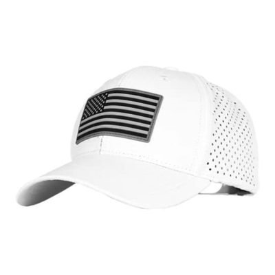 Επεξεργασία Custom Design Αμερικανική σημαία Baseball Cap Ανδρών Έκτυψη Perforated Baseball Hat