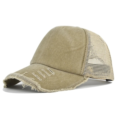 Υψηλής ποιότητας Custom Distressed Trucker Hat Mesh Cap Trucker Hat με Custom Logo