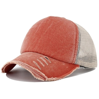 Υψηλής ποιότητας Custom Distressed Trucker Hat Mesh Cap Trucker Hat με Custom Logo