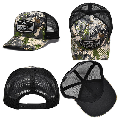 Προσαρμοσμένο λογότυπο Mesh Back Trucker Hat Wholesale 6 Panel Καμουφλάζ Trucker Cap Προσαρμοσμένο