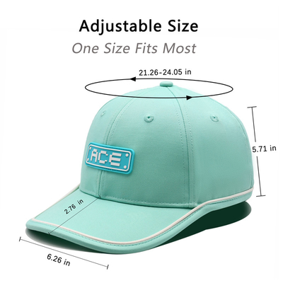 OEM Custom Ace Rubber Patch Pvc Logo Baseball Cap 6 Πίνακας Αθλητικά Καπέλα Καπέλα