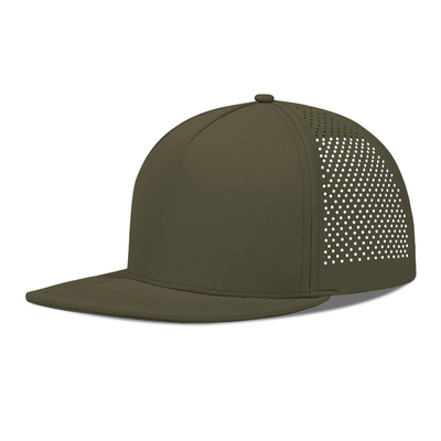 Γρήγορο ξηρό λέιζερ Γκολφ Performance Snapback Καπέλο Perforated Flat Brim Καπέλο