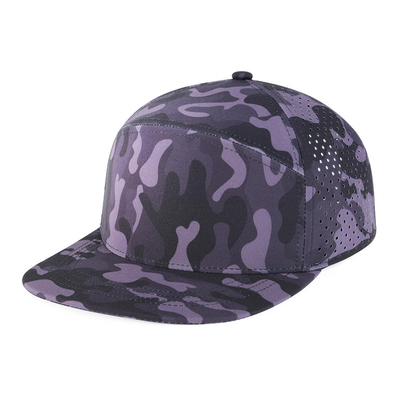 Προσαρμοσμένο καπέλο Snapback Προσαρμόσιμη απόδοση Λάζερ κόψιμο τρύπα Perforated καπέλο Snapback