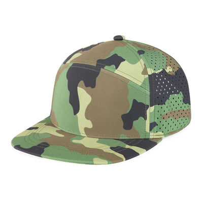 Προσαρμοσμένο καπέλο Snapback Προσαρμόσιμη απόδοση Λάζερ κόψιμο τρύπα Perforated καπέλο Snapback