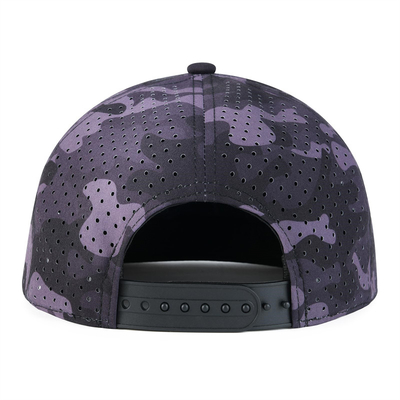 Προσαρμοσμένο καπέλο Snapback Προσαρμόσιμη απόδοση Λάζερ κόψιμο τρύπα Perforated καπέλο Snapback