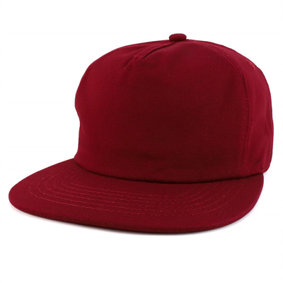 Προσαρμοσμένο Plain 5 Panel Snapback Cap Ρυθμικό Μη Διαρθρωμένο Snapback Hat Wholesale