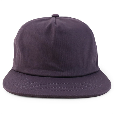 Προσαρμοσμένο Plain 5 Panel Snapback Cap Ρυθμικό Μη Διαρθρωμένο Snapback Hat Wholesale