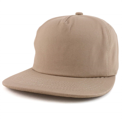 Προσαρμοσμένο Plain 5 Panel Snapback Cap Ρυθμικό Μη Διαρθρωμένο Snapback Hat Wholesale
