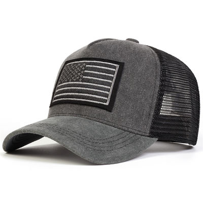 Εναρμονισμένη αμερικανική σημαία κεντήματα πλυμένα μπέιζμπολ Net Caps Άνοιξη και καλοκαίρι εξωτερικά ρυθμιζόμενα περιστασιακά καπέλα καπέλα αντηλιακό