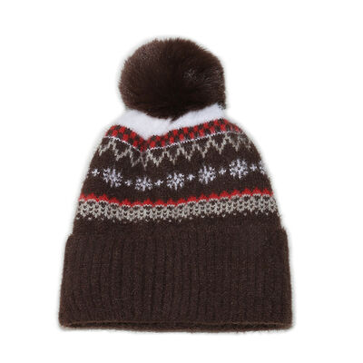 Φθινόπωρο Χειμώνας Woolen Hat Hugger Toque Cap Stoking Head Watch Bohemian Γεωμετρική πλεγμένο τρίχωμα παχύτερο