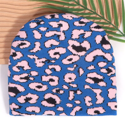 Προσαρμοσμένο λογότυπο Υψηλής ποιότητας Άνδρες Γυναίκες Ακρυλικά Χειμερινά Καπέλα Καπέλο Λεοπάρδαλη Εκτύπωση Τυπικό Πλέξιμο Slouchy Beanies