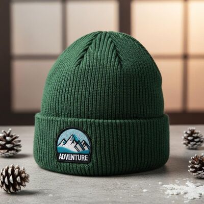 Προσαρμοσμένο κεντήματα πλέξιμο καπέλο με περιφέρεια ενηλίκων και ακρυλικό υλικό για τη ζεστασιά του χειμώνα