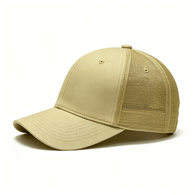 Προσαρμοσμένο μέγεθος 6 Panel Trucker Cap με κεντημένο λογότυπο και βαμβακερό μπάνιο για όλες τις εποχές