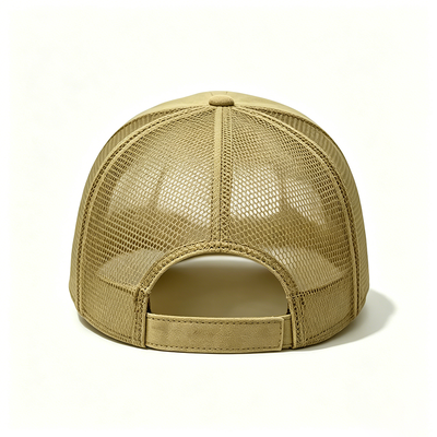 Customized 6 Panel Trucker Cap with High Profile Crown and Absorbent Cotton Sweatband for All Seasons