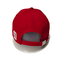Χαριτωμένο κόκκινο Twill βαμβακιού καπέλων του μπέιζμπολ 100% κεντητικής συνήθειας τρισδιάστατο υλικό