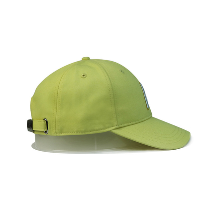 Πράσινο Polyester 6 Panel Baseball Cap Flat Visor / Βαμβάκι Golf Caps