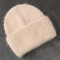 58cm πραγματικό κουνελιών πλεκτό γούνα μαλλί Skullies Beanies κασμιριού καπέλων στερεό θερμό