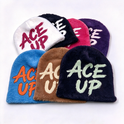 Πλεκτό καπέλο beanie από αφράτο ύφασμα, χειμωνιάτικο, από ακρυλικό, πολυεστέρα, μαλλί μερινό, ζεστό, απαλό, άνετο, για το κεφάλι, κατάλληλο για κρύο καιρό